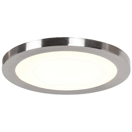 Access Lighting Disc, LED Flush Mount, Brushed Steel Finish, Acrylic Lens Acrylic 20812LEDD-BS/ACR